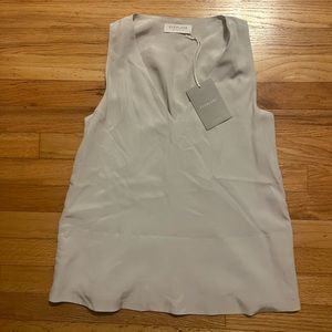 Silk everlane light grey tank top quince Vince new with tag